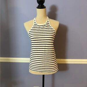 Club Monaco Striped Linen Blend Tank Top
